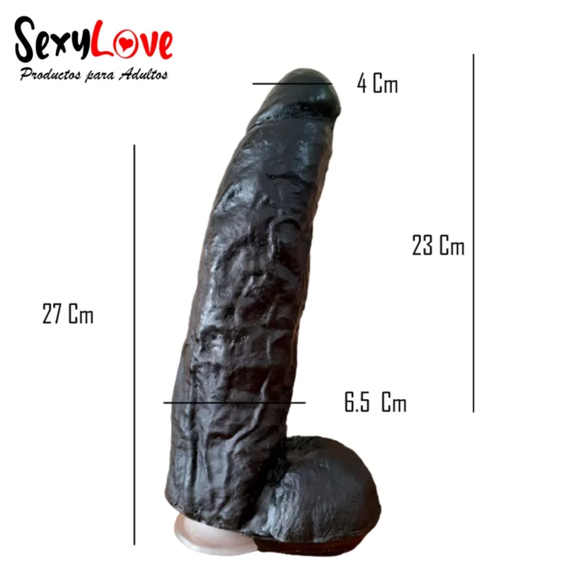 Consolador Pene Silicona Gran Tamaño 27x6.5cm
