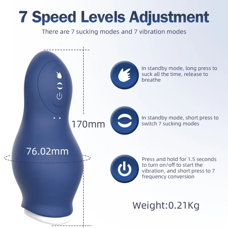 Masturbador Masculino Training Cup Vibra y Succiona