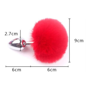 Plug Metal Acero - Pompon Conejo: imagen 2