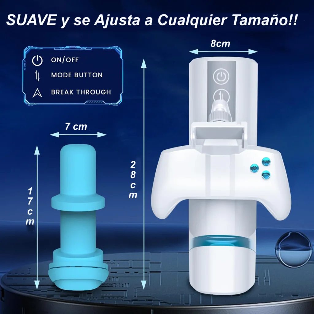 Masturbador Masculino con Vibración y Movimiento tipo Joystick para Celular