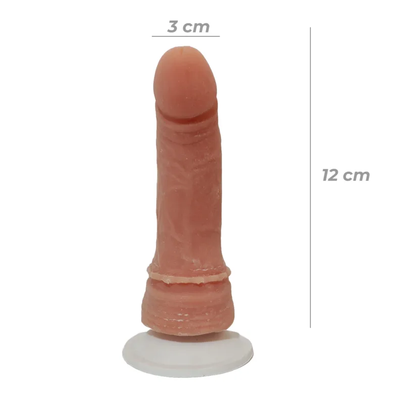 Consolador Pene Macizo Realistico 10×2.5cm – Con Ventosa