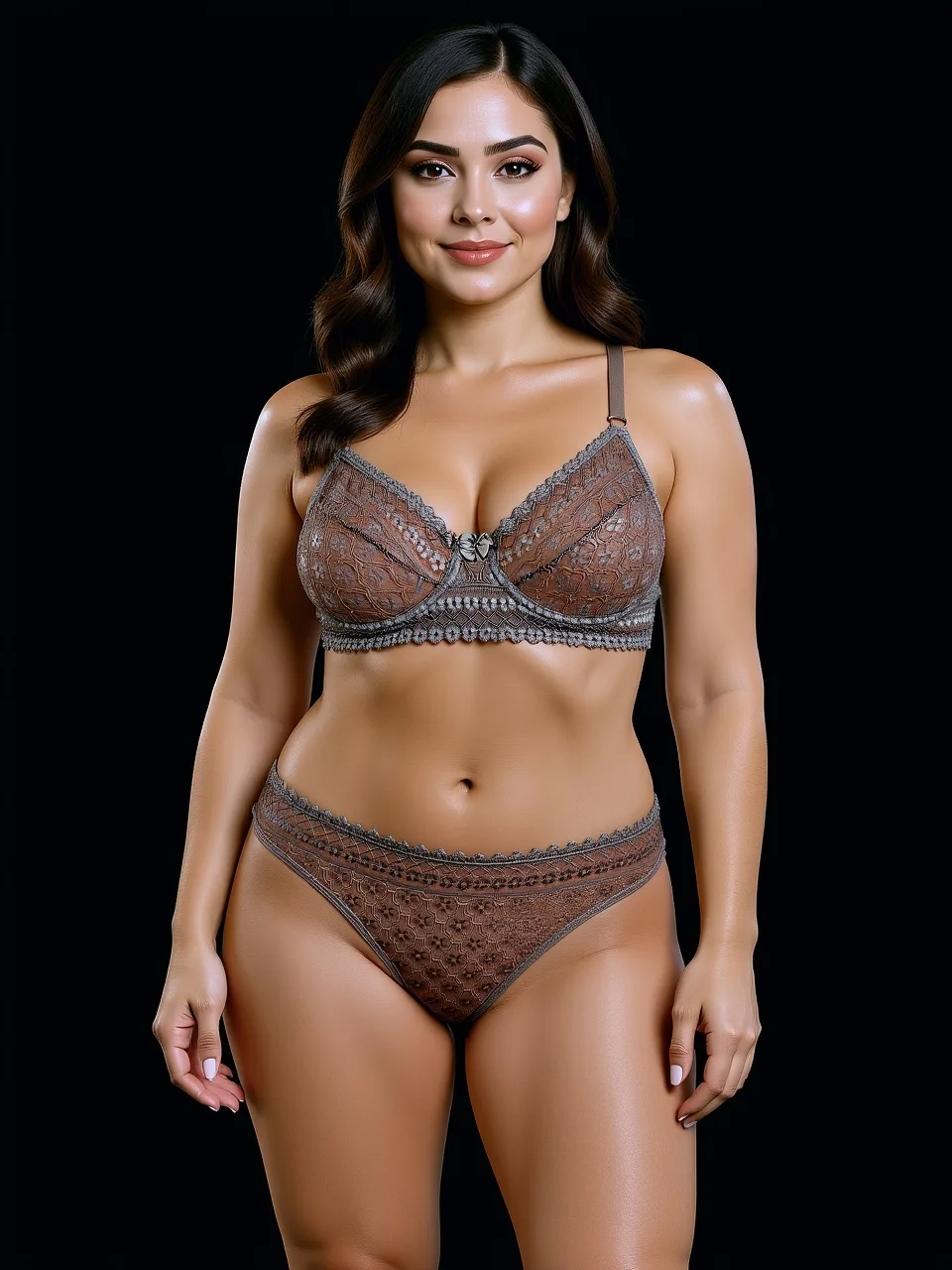 Conjunto Colaless Puntilla con Aro (art 5102) Talle 85 al 105: imagen 1